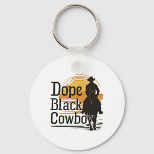 Drug Black Cowboy African Cowboy Black History Jun Key Ring