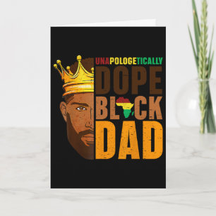 Drug Black Dad Afro American African Fathers Day J Card