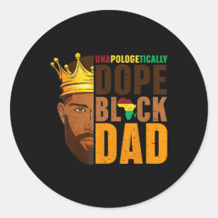 Drug Black Dad Afro American African Fathers Day J Classic Round Sticker