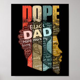 Drug Black Dad For Men Dad History Month Poster