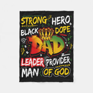 Drug Black Dad Juneteenth Fathers Day African Amer Fleece Blanket