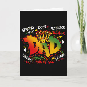 Drug Black Dad Juneteenth Father's Day Black King  Card