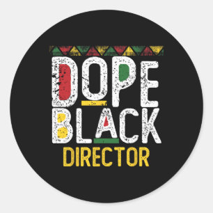 Drug Black Director Black History Month  Classic Round Sticker
