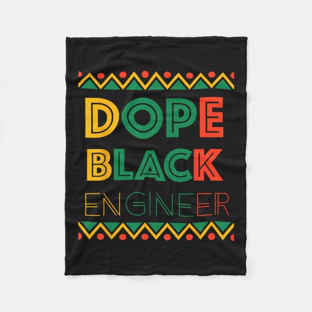 Drug Black Engineer Black History Month 1  Fleece Blanket (Front)