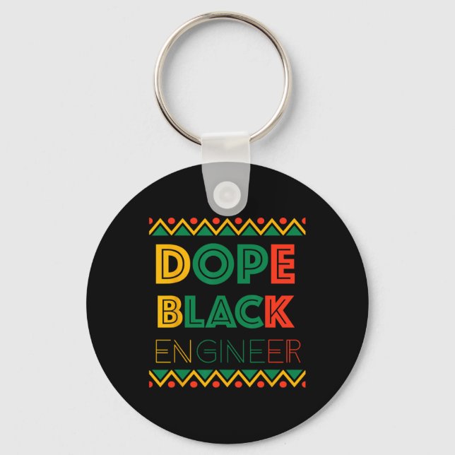 Drug Black Engineer Black History Month 1  Key Ring (Front)