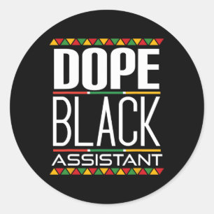 Drug Black Istant Black History Month Classic Round Sticker