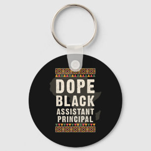 Drug Black Istant Principal Juneteenth Black Histo Key Ring
