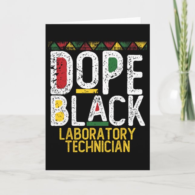 Drug Black Laboratory Technician Black History Mon Card (Front)