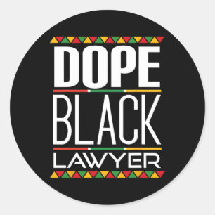 Drug Black Lawyer Black History Month Classic Round Sticker