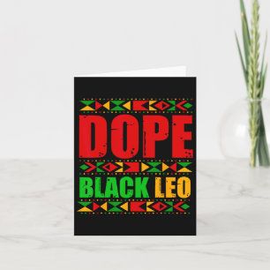 Drug Black Leo Black History Month Melanin African Card