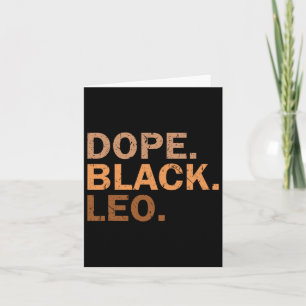 Drug Black Leo Melanin African Zodiac Leo Card