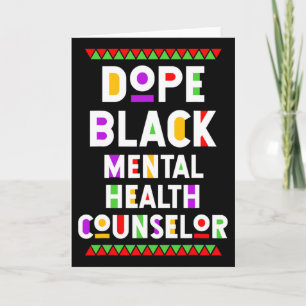 Drug Black Mental Health Counsellor African Americ Card