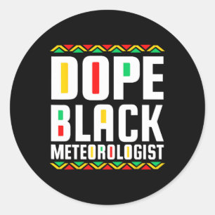 Drug Black Meteorologist African American History Classic Round Sticker