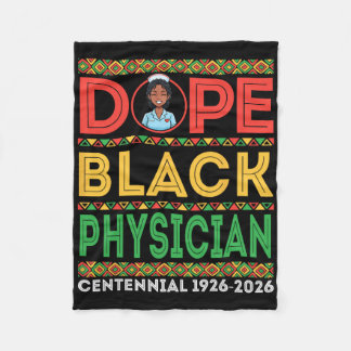 Drug Black Physician Centennial 1926 2026 Black Hi Fleece Blanket