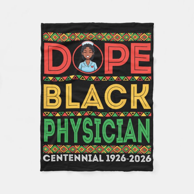 Drug Black Physician Centennial 1926 2026 Black Hi Fleece Blanket (Front)