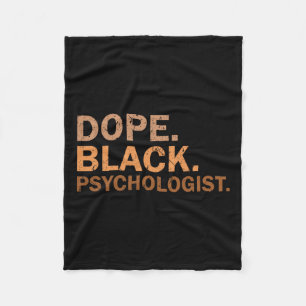 Drug Black Psychologist Melanin Black Month Africa Fleece Blanket