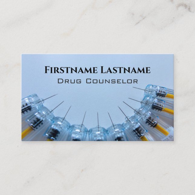 Drug Counsellor Alcohol Counsellor Psychotherapist Business Card (Front)