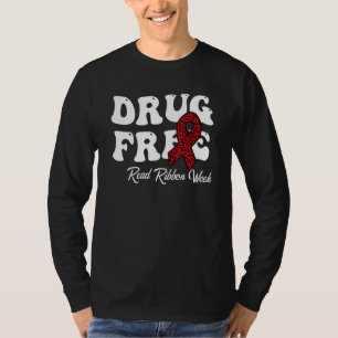 Drug Free Red Ribbon Week Awareness Say No To Drug T-Shirt