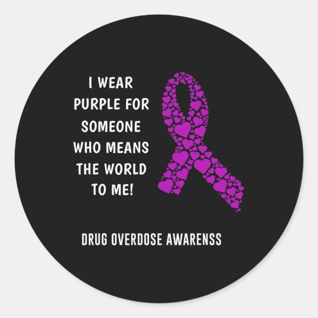 Drug Overdose Awareness  Classic Round Sticker (Front)