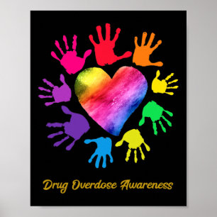 Drug Overdose Awareness Hands Drug Overdose Gift Poster