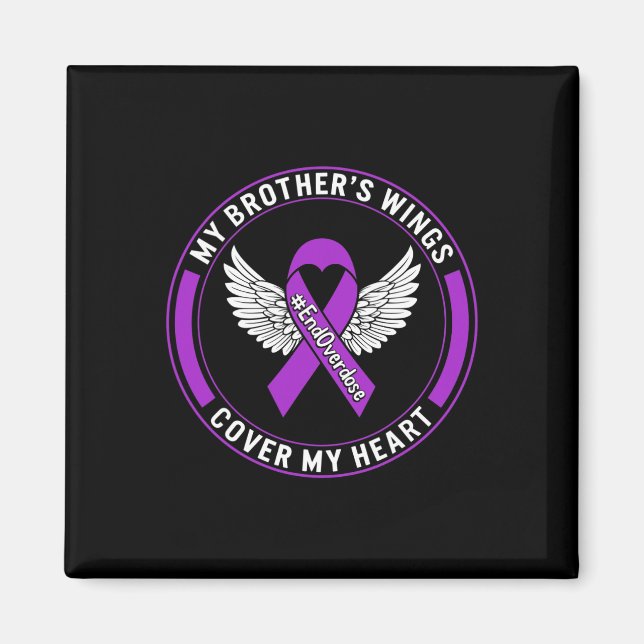 Drug Overdose Awareness My Brother's Wings Cover M Magnet (Front)