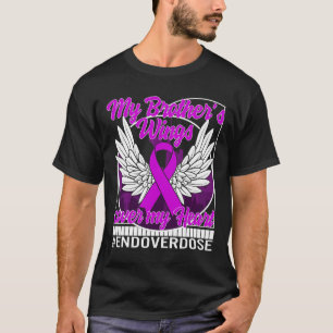 Drug Overdose Awareness My Brother's Wings Cover M T-Shirt