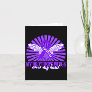 Drug Overdose Awareness My Brother's Wings Purple  Card