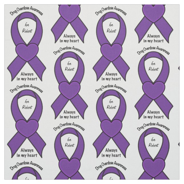 Drug Overdose Awareness Name Customisable Fabric (Swatch)