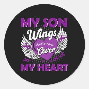 Drug Overdose Awareness  Purple Ribbon gifts 1 Classic Round Sticker