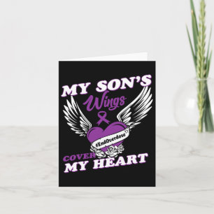 Drug Overdose Awareness Purple Ribbon Gifts  Card