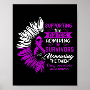 Drug Overdose Awareness Supporting The Fighters Su Poster