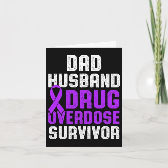 Drug Overdose Awareness Warrior Survivor 10  Card (Front)