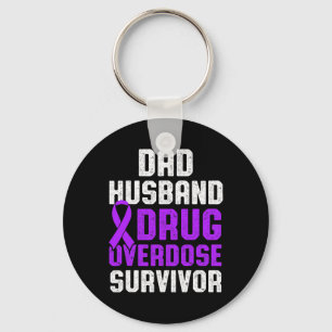 Drug Overdose Awareness Warrior Survivor 10 Key Ring