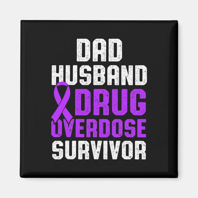 Drug Overdose Awareness Warrior Survivor 10  Magnet (Front)