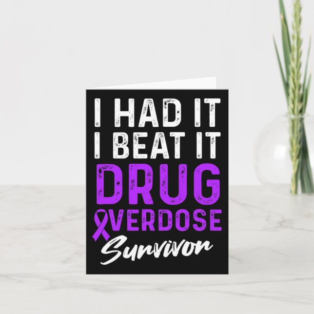Drug Overdose Awareness Warrior Survivor 11  Card (Front)