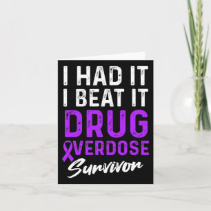 Drug Overdose Awareness Warrior Survivor 11  Card