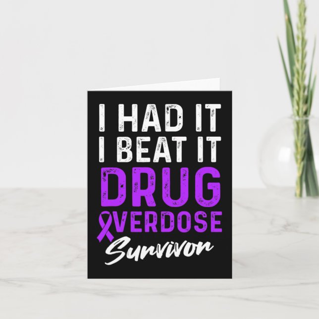 Drug Overdose Awareness Warrior Survivor 11 Card (Front)