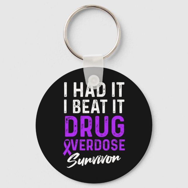 Drug Overdose Awareness Warrior Survivor 11 Key Ring (Front)