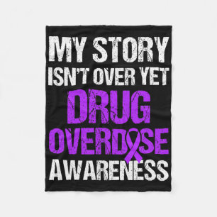 Drug Overdose Awareness Warrior Survivor 15 Fleece Blanket