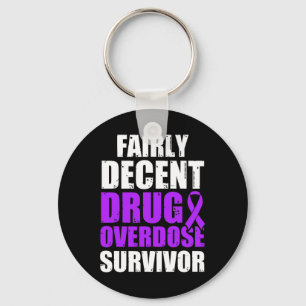 Drug Overdose Awareness Warrior Survivor 1 Key Ring
