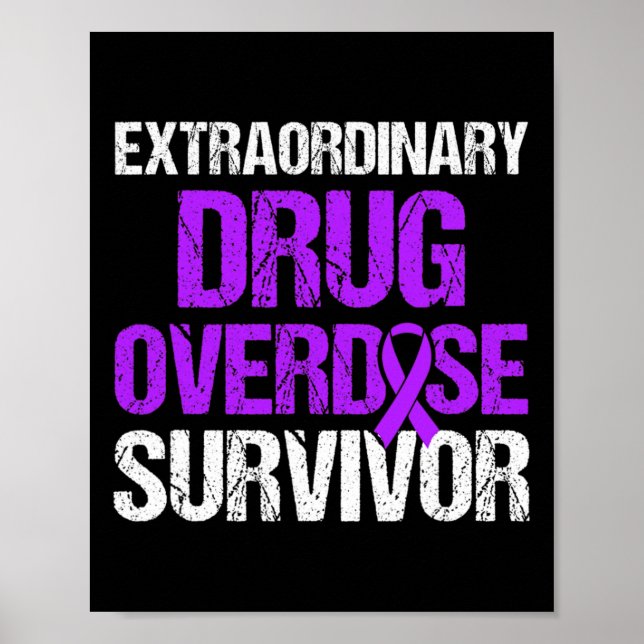 Drug Overdose Awareness Warrior Survivor 24  Poster (Front)