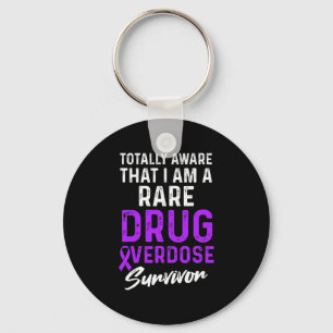 Drug Overdose Awareness Warrior Survivor 28 Key Ring