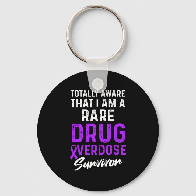 Drug Overdose Awareness Warrior Survivor 28 Key Ring (Front)