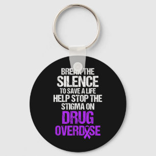 Drug Overdose Awareness Warrior Survivor 33 Key Ring
