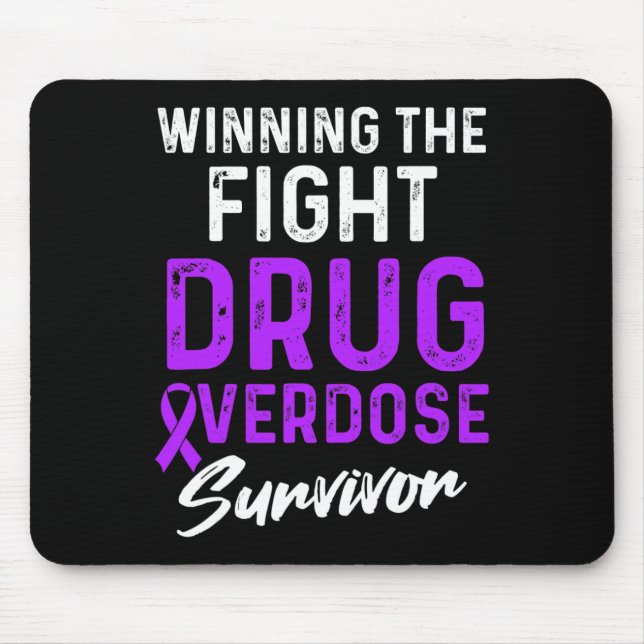 Drug Overdose Awareness Warrior Survivor 36  Mouse Pad (Front)