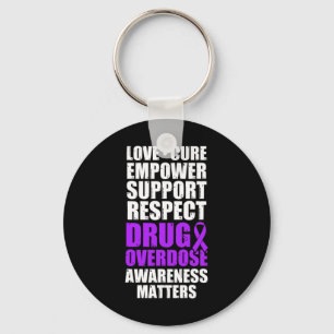 Drug Overdose Awareness Warrior Survivor 38 Key Ring