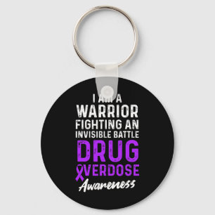 Drug Overdose Awareness Warrior Survivor 3 Key Ring