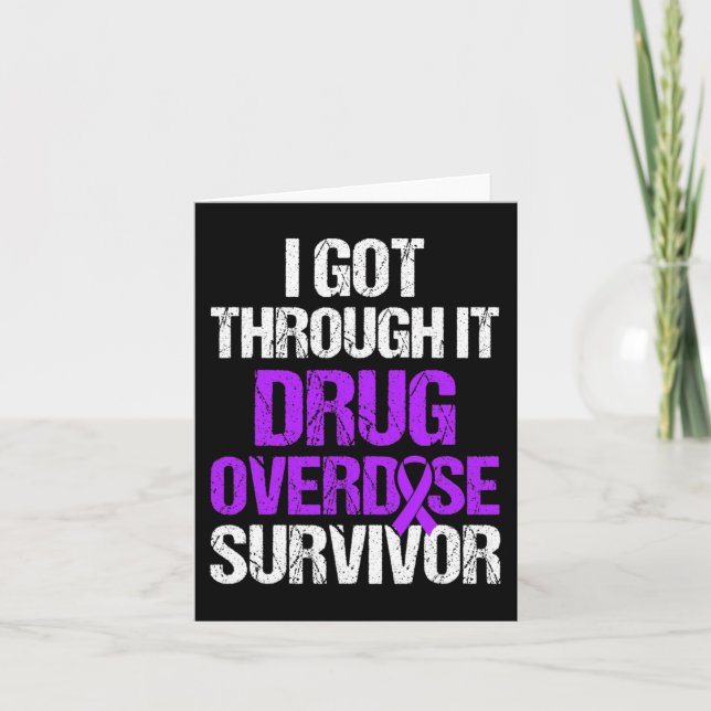 Drug Overdose Awareness Warrior Survivor 44 Card (Front)
