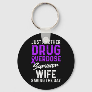 Drug Overdose Awareness Warrior Survivor 7 Key Ring