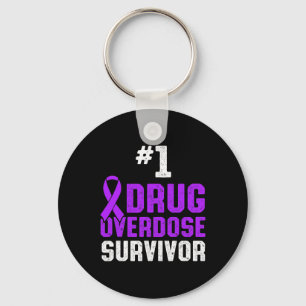 Drug Overdose Awareness Warrior Survivor 8 Key Ring